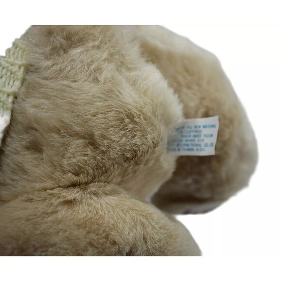 Vintage Plush Teddy Bear Knit Sweater 10" Jointed Soft Cuddly Tawain Toy - Picture 5 of 6